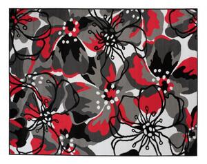 Kusový koberec PP Veľké kvety červený 200x200cm