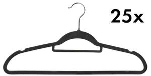Vešiaky 25 ks, plast / zamat, antracit KESPER 16646