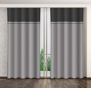 Hotové dekoračné závesy do spálne sivej farby Dĺžka: 260 cm