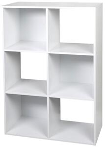Polica so 6 priehradkami 61 × 91 × 30 cm, biela KESPER 15975