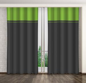 Sivo zelený dekoračný záves do obývačky Dĺžka: 280 cm