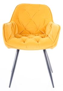 Signal Jedálenská stolička CHERRY MATT VELVET Farba: Žltá