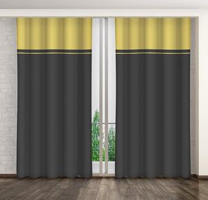 Luxusné dekoračné závesy v žlto sivej farebnej kombinácií Dĺžka: 260 cm