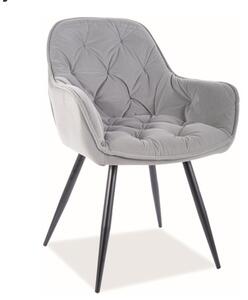 Jedálenská stolička CHERRY MATT VELVET Farba: Sivá / velvet 85