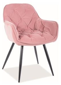 Jedálenská stolička CHERRY MATT VELVET Farba: Ružová / velvet 63