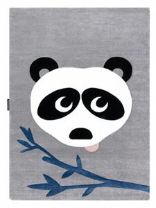 Detský kusový koberec Panda sivý 80x150cm