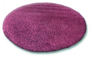 Kusový koberec Shaggy Roy fialový kruh 100cm