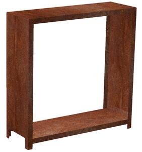Stora Záhradný drevník 120 x 120 x 40 cm, corten CORGARDEN 1036
