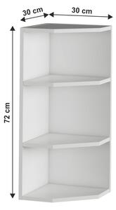 Rohová horná kuchynská skrinka Janne Typ 3 (biela). Vlastná spoľahlivá doprava až k Vám domov. 1021185