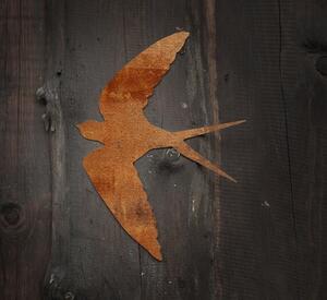 Záhradná dekorácia lastovička v lete 30 × 22 cm, corten CORGARDEN 1050