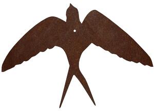 Záhradná dekorácia lastovička v lete 30 × 22 cm, corten CORGARDEN 1050