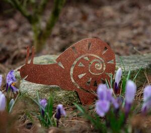Záhradná dekorácia slimák 28 × 19 cm, corten CORGARDEN 1051