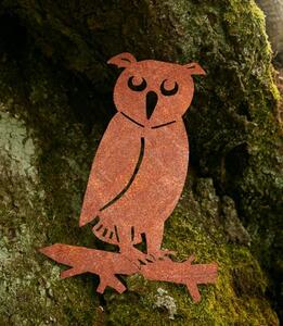 Záhradná dekorácia sova 33 × 25 cm, corten CORGARDEN 1049
