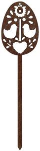 Záhradná dekorácia veľkonočné vajíčko 1, 51 x 14 cm, corten CORGARDEN 1063
