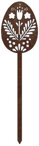 Záhradná dekorácia veľkonočné vajíčko 2, 51 x 14 cm, corten CORGARDEN 1064