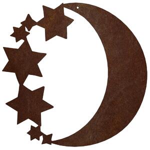 Záhradná dekorácia mesiac 31 × 31 cm, corten CORGARDEN 1067