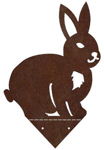 Záhradná dekorácia králik 36 x 23 cm, corten CORGARDEN 1072
