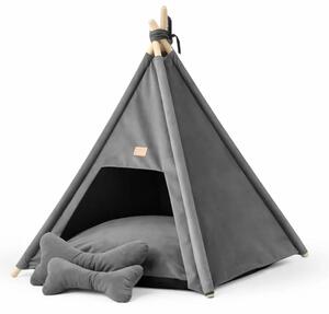 Golden Dog TeePee stan Golden dog 70 x 70 x 90 cm - sivý