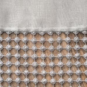 Sivá záclona na krúžkoch GRACE 140x250 cm