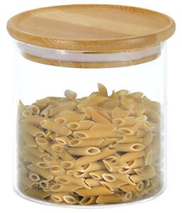 Skladovacia nádoba, Ø 10 cm, 500 ml, sklo/bambus KESPER 38008