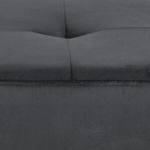 Jedálenská lavica Gwen (tmavo sivá, 50x45x38 cm)