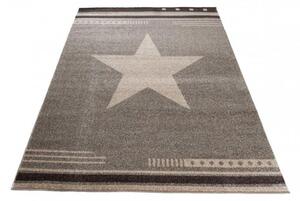 Kusový koberec Hviezda hnedosivý 120x170cm