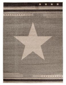 Kusový koberec Hviezda hnedosivý 200x290cm