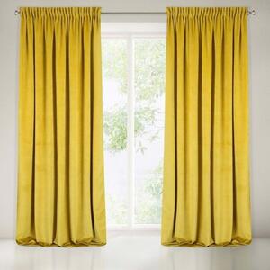 Krásne žlté zavesy v jednofarebnej kombinácii 140X270 cm