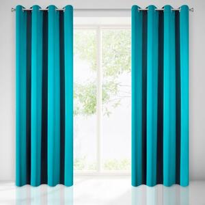 Interierové zatemňovacie závesy v tyrkysovej farbe 135 x 250 cm