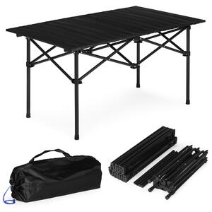 MultiGarden Turistický skladací stôl 95x55 cm s taškou - čierny MultiGarden