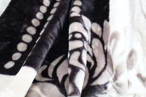 Sivá deka so vzormi Šírka: 160 cm | Dĺžka: 210 cm