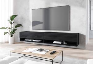 TV stolík MENDES A 2, 180x30x31, čierna/fala, bez LED osvetlenia