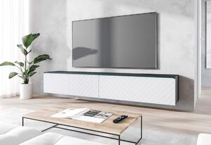 TV stolík MENDES D 4, 180x30x33, biela/jodelka, bez LED osvetlenia