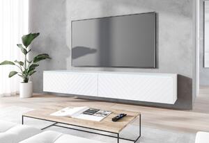 TV stolík MENDES D 4, 180x30x33, čierna/jodelka, bez LED osvetlenia