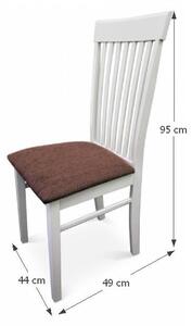 Jedálenská stolička Astre (biela + hnedá). Vlastná spoľahlivá doprava až k Vám domov. 788355