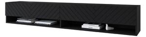 TV stolík LOWBOARD A 3, 180x30x31, čierna/jodelka, bez LED osvetlenia