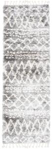 Kusový koberec shaggy Apache sivý atyp 60x200cm
