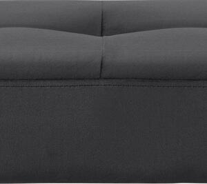 Jedálenská lavica Gwen (tmavo sivá, 140x45x38 cm)