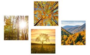 Set obrazov čaro jesennej krajiny