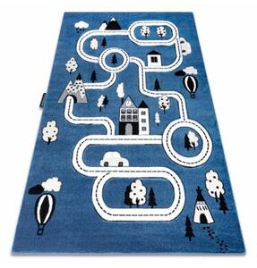 Detský kusový koberec Cesty v meste modrý 160x220cm