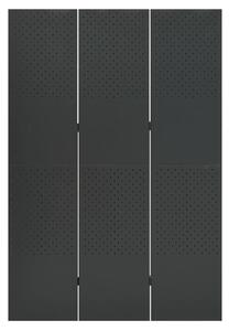 3-panelový paraván antracitová 120x180 cm oceľ