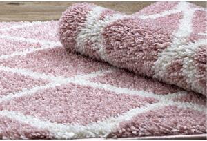 Kusový koberec Shaggy Ariso ružový atyp 70x300cm