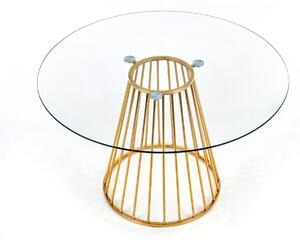Stôl Liverpool - Transparentný / zlaté