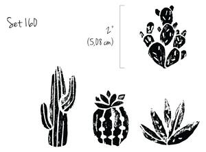 Samolepky na stenu Čierne a biele kaktusy