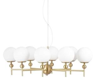 Globen Lighting - Astrid 85 Závěsná Lampa Brushed Brass/White - Lampemesteren