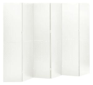 6-panelové paravány 2 ks biele 240x180 cm oceľ