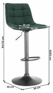 Barová stolička Lantara (smaragdová). Vlastná spoľahlivá doprava až k Vám domov. 1021273