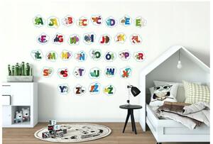 Nálepka na stenu farebná abeceda 60 x 120 cm