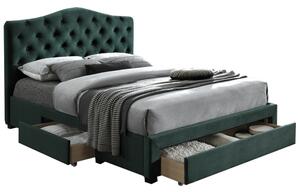 Manželská posteľ 180 cm Kelpea (s roštom) (smaragdová). Vlastná spoľahlivá doprava až k Vám domov. 1021286