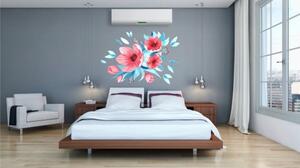Nálepka na stenu s motívom kvetov 60 x 120 cm